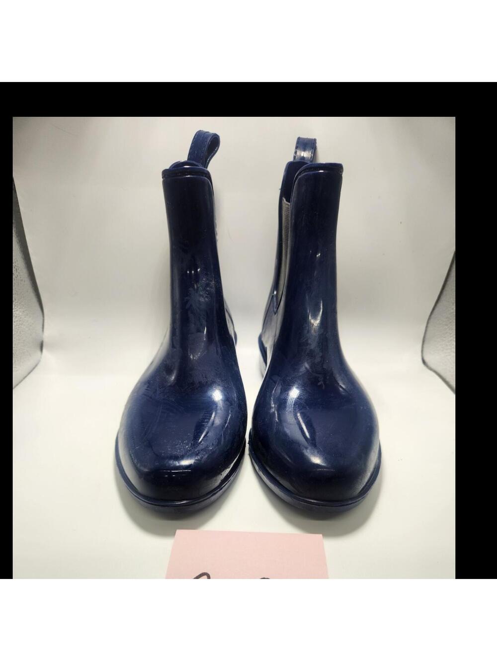 Lauren Ralph Lauren Women's Blue Chelsea Ankle Boots Rubber Round Toe US 7